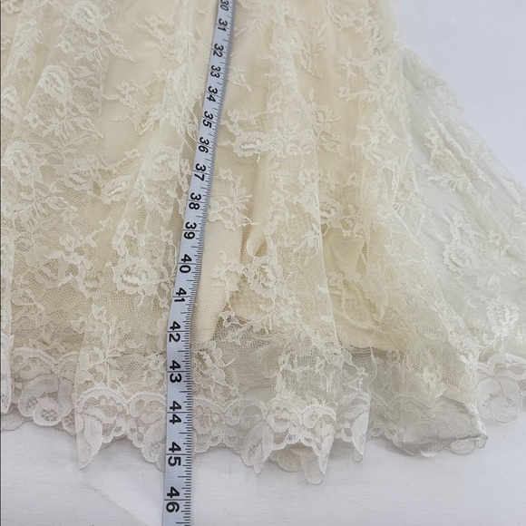 Vintage 80s Victorian Flapper Roaring 20s Wedding Cosplay Lace Drop Waist Dress - Picture 14 of 15